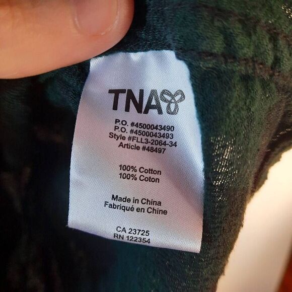 TNA Flannel Cotton Button Up Shirt - Picture 4 of 4